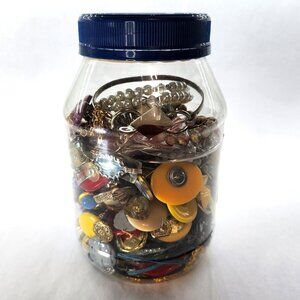 Jar of Wearable Fashion Jewellery 1 lb plus